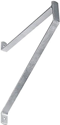 Universal steel bracket 250 mm, white zinc