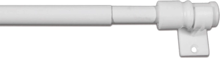 Vitrāžas teleskopiskā stanga CAFE balta 75–135 cm