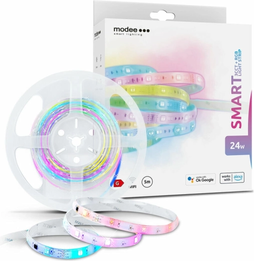 Viedā LED lente Tuya Wi‑Fi, RGB, 3,4 W/m, 5 m – Modee Lighting