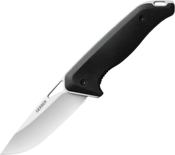 Hunting pocket knife Gerber Moment 8.5 cm with rubber handle and nylon sheath