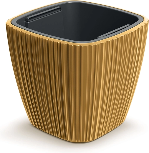 ORO Flower Pot 29 cm mustard with inner insert