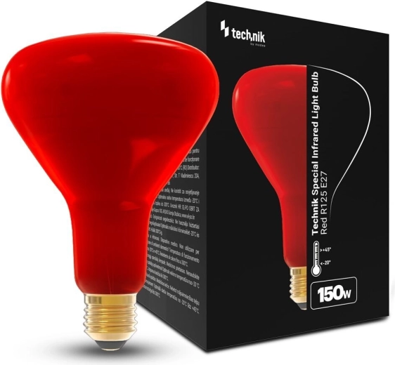 Infrasarkanā spuldze R125 150 W E27 Technik