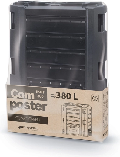 Kompostētājs Prosperplast COMPOGREEN 380 l, melns
