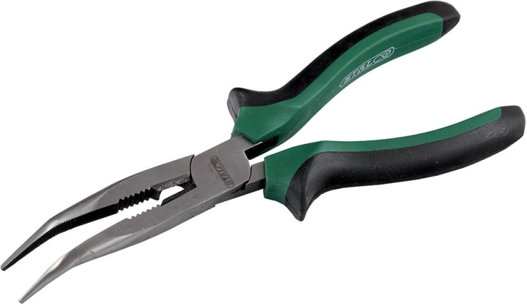 Knaibles ar garām, izliektām žokļu daļām 200 mm STALCO