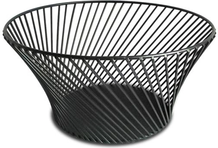 Stiepļu augļu bļoda Kitchisimo, melna, 25,5 cm