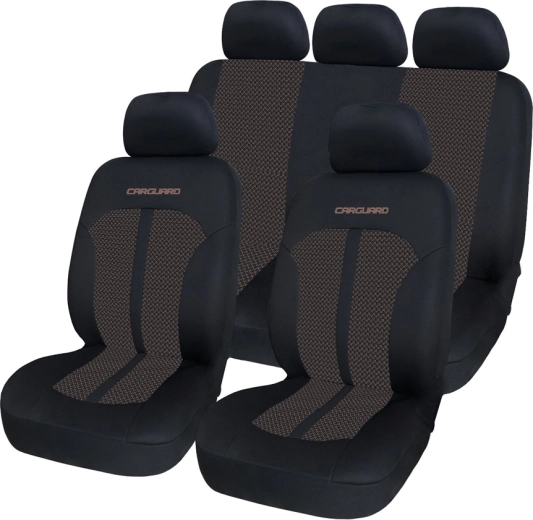 CARGUARD universal car seat cover set, beige/black, 11 pieces
