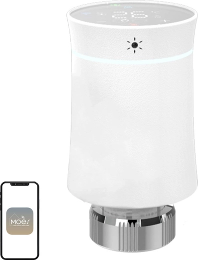 Moes ZigBee BY100 termostatiskā radiatora galva ar skārienvadību