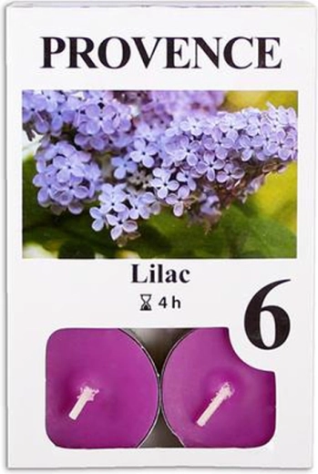 Lilac tealight candles 6 pcs