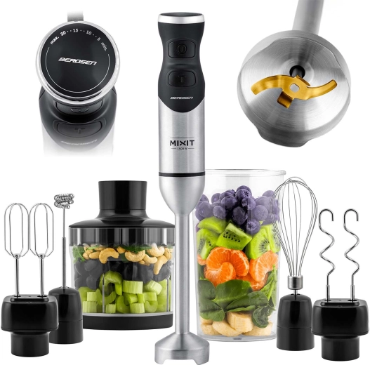 Rokas blenderis 1500 W ar piederumiem Berdsen