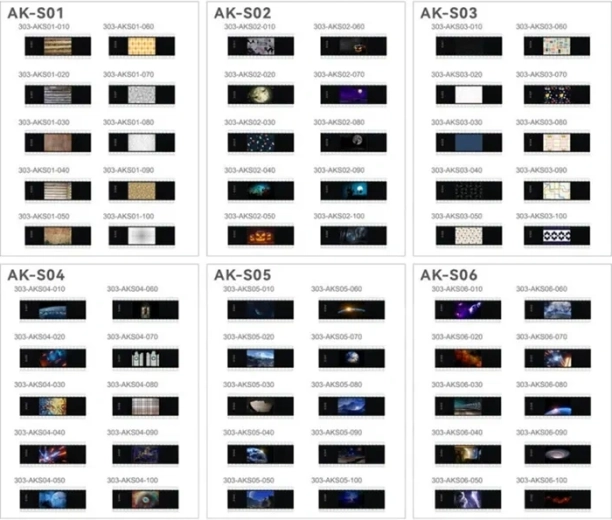 Complete set of templates (slides) Godox AK-S for the AK-R21 projection attachment