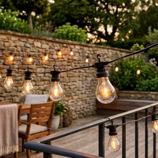 Durable outdoor garland IP44 with connectable option