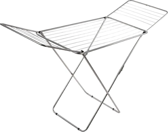 Jolly freestanding clothes drying rack 18 m, silver