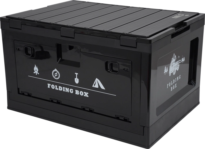Folding storage box with lid and table function 50 L NILS CAMP