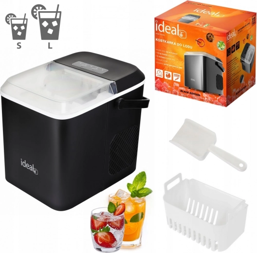 Ledus aparāts IDEAL 12 kg, sasmalcināts ledus un kubiņi, 100 W