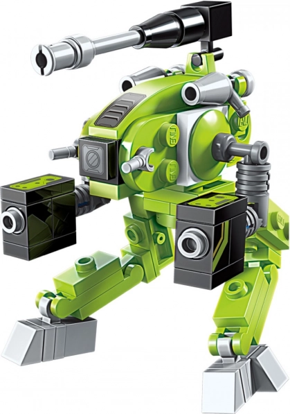 Qman Pioneer Police Apocalypse – robots ar augstas jaudas lielgabalu, būvkomplekts (75 detaļas)