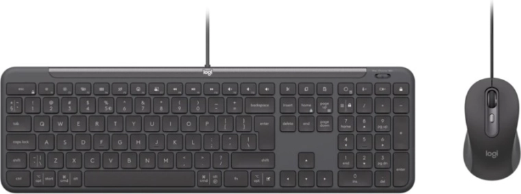 Logitech vadu klaviatūras un peles komplekts uzņēmumiem, grafīta (US)