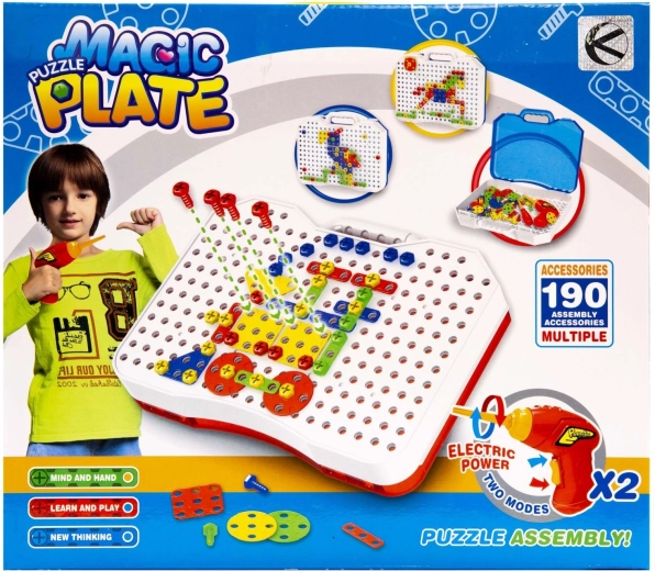 Creative educational screw-together set in a carry case with tools - 1 piece