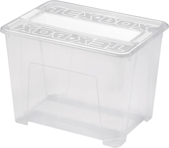 Plastmasas uzglabāšanas kaste ar vāku HEIDRUN TexBox 21 l