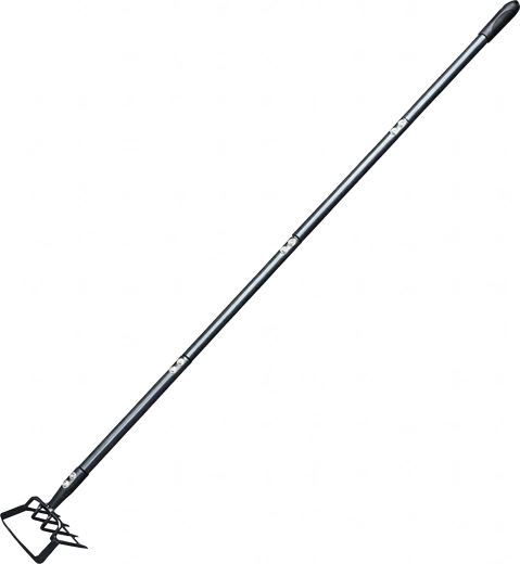 Garden hoe and rake with metal handle 160 cm, 4-piece with claws