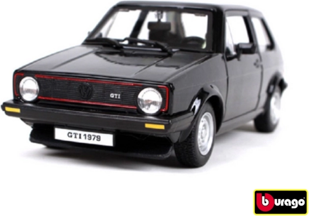 Auto modelis Bburago Volkswagen Golf MK1 GTI 1:24 melns