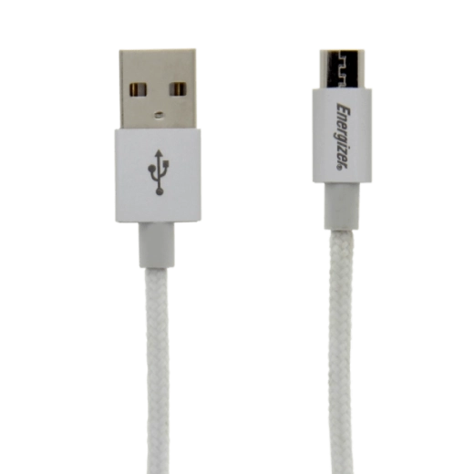 Energizer uzlādes un sinhronizācijas kabelis microUSB 1,2 m balts