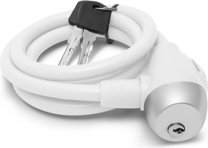 10 mm x 120 cm White Cable Bike Lock
