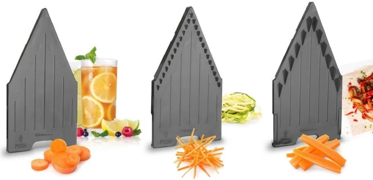 3 maināmi ieliktņi šķēlītēm un julienne