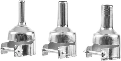 3 interchangeable nozzles for targeted airflow