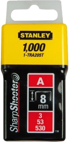 Skavas 8 mm, A tips STANLEY (1000 gab.)