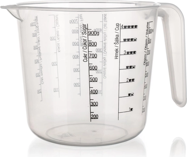 Plastic Measuring Jug 1 l with CULINARIA print