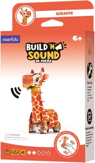 3D puzle MierEdu uzbūvē un klausies – žirafe