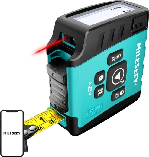 Mileseey DT20 laser distance meter with 5 m tape measure and 40 m range