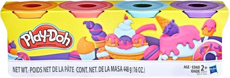 Play-Doh modelēšanas masa, 4 trauciņu komplekts, 448 g – Salds