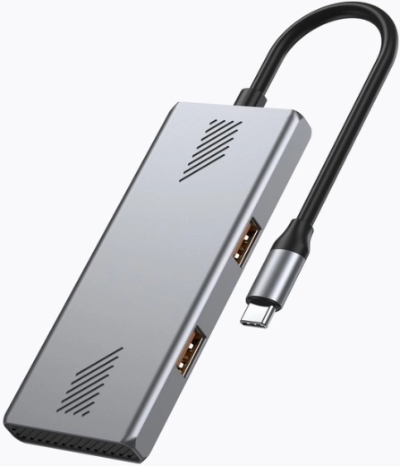USB‑C centrmezgls ar 4 portiem USB 3.2 Gen 2 ar 2× USB‑A un 2× USB‑C, 10 Gb/s