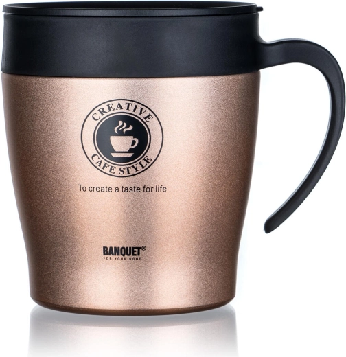 Termokrūze TAZZA 330 ml brūna metāliska