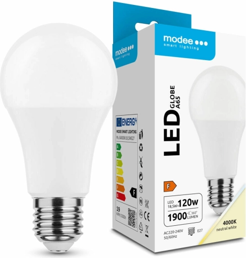 LED spuldze Globe A65 18,5 W E27 4000 K 270°