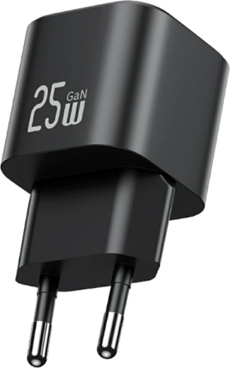Usams JC sērijas 25 W GaN mini ātrais lādētājs USB‑C melns