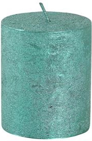 Rustic Pillar Candle 6 × 7 cm Green Provence