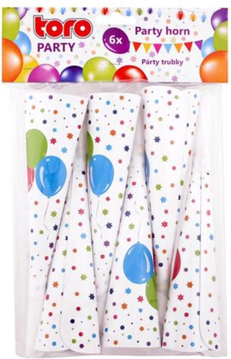 Papīra ballīšu trubiņas 19 cm, 6 gab.