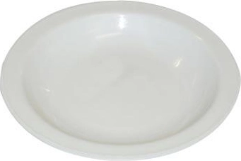 Deep plastic plate 23 cm white