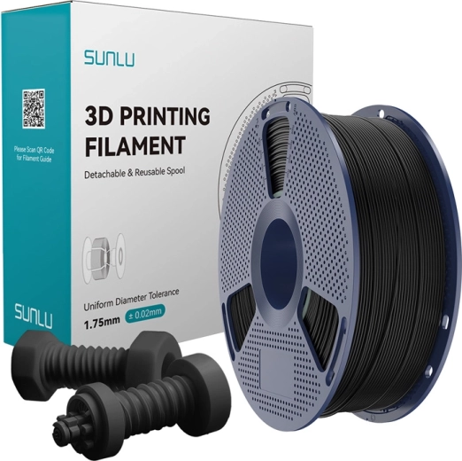 Ātrgaitas ABS filaments Sunlu – melns