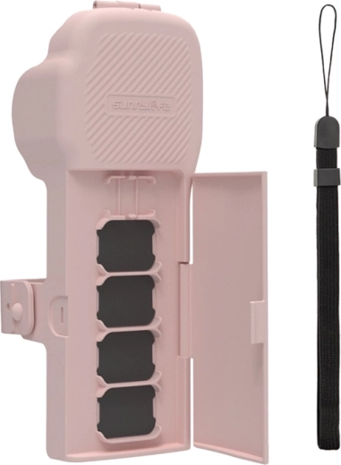 Sunnylife protective case with strap and neck lanyard for DJI Osmo Pocket 3 – pink
