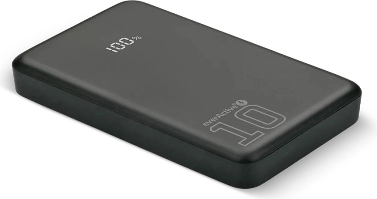 Powerbanka 10 000 mAh ar LCD, 20 W ātrā uzlāde, 2× USB‑C un 1× USB‑A