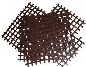 Saliekamais paklājiņš 25 × 25 cm, plastmasa, bēšs (4 gab.)