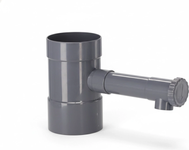 Grey rainwater diverter 100 mm