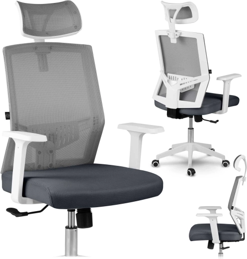 Ergonomic office chair with micro-mesh Sofotel Rotar, dark gray