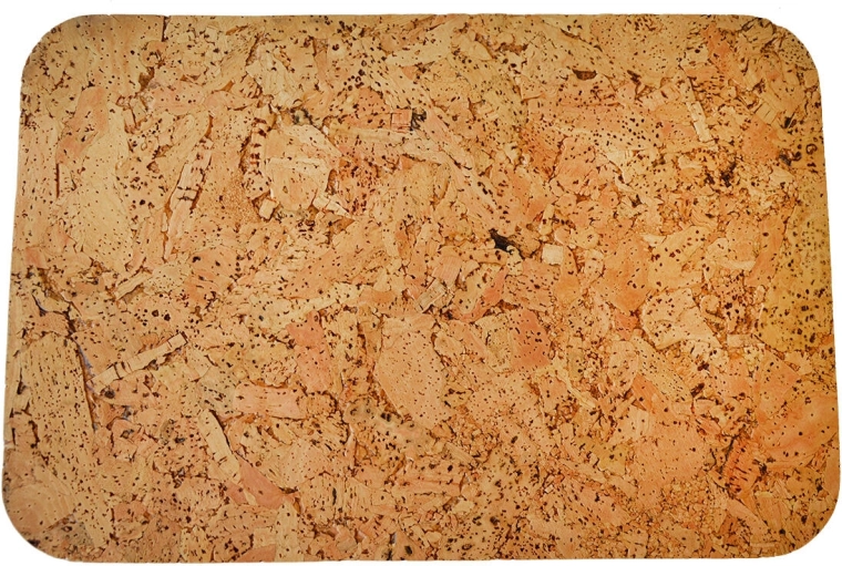 Taisnstūrveida korķa paliktņi ar noapaļotiem stūriem 36 × 25 cm, komplekts 6 gab.