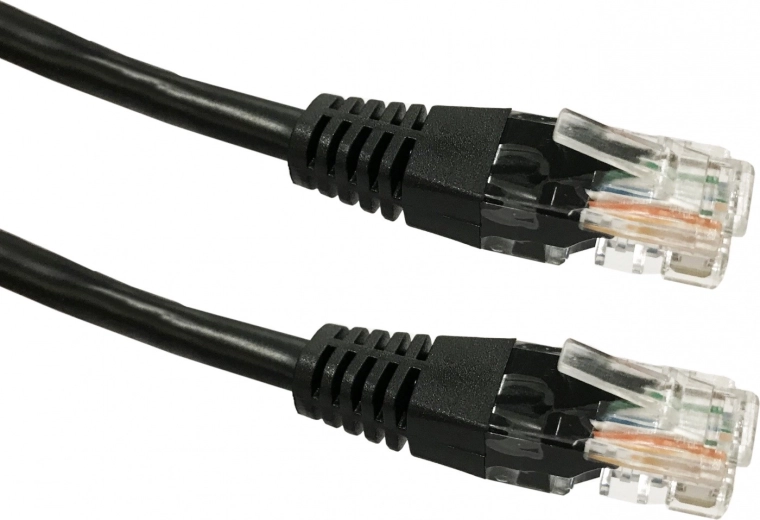 Network patch cable CAT5e RJ45 UTP 2 m black TB