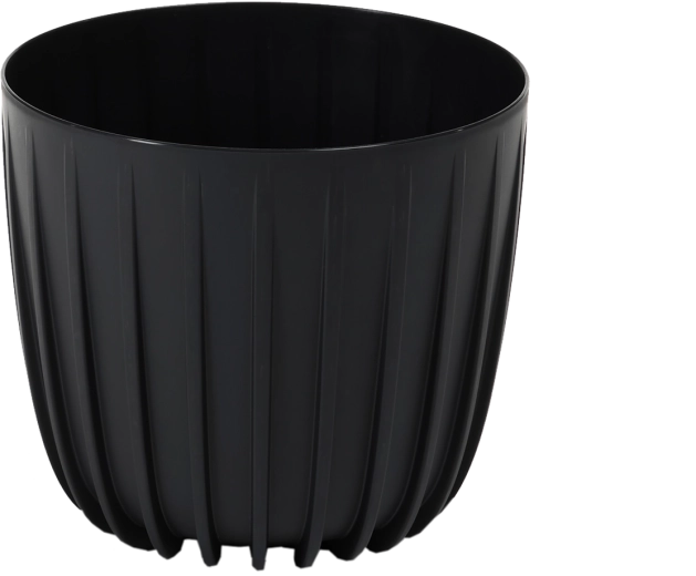 Zems puķupods Mira 20 cm melns