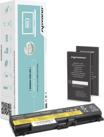 Movano akumulators Lenovo ThinkPad T410, T420 un T510, 4400 mAh (48 Wh)